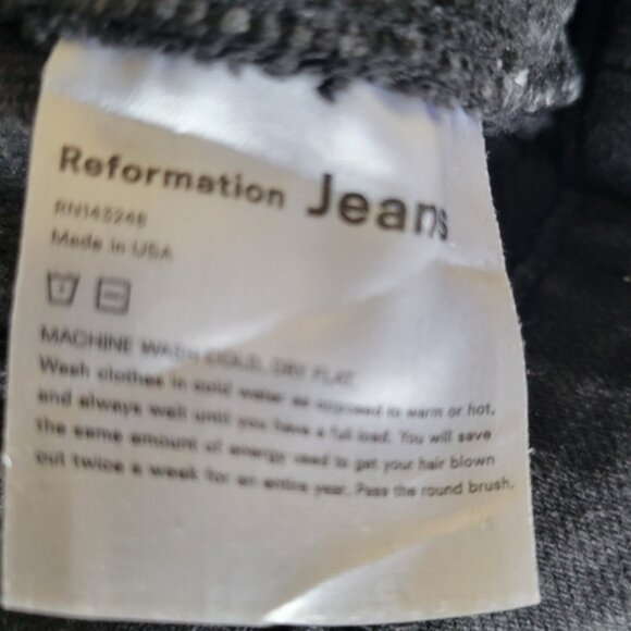 Reformation Kayo High  Skinny Jeans Color eerie Black Size 31 - Picture 11 of 11